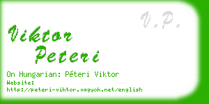 viktor peteri business card