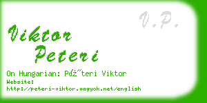 viktor peteri business card